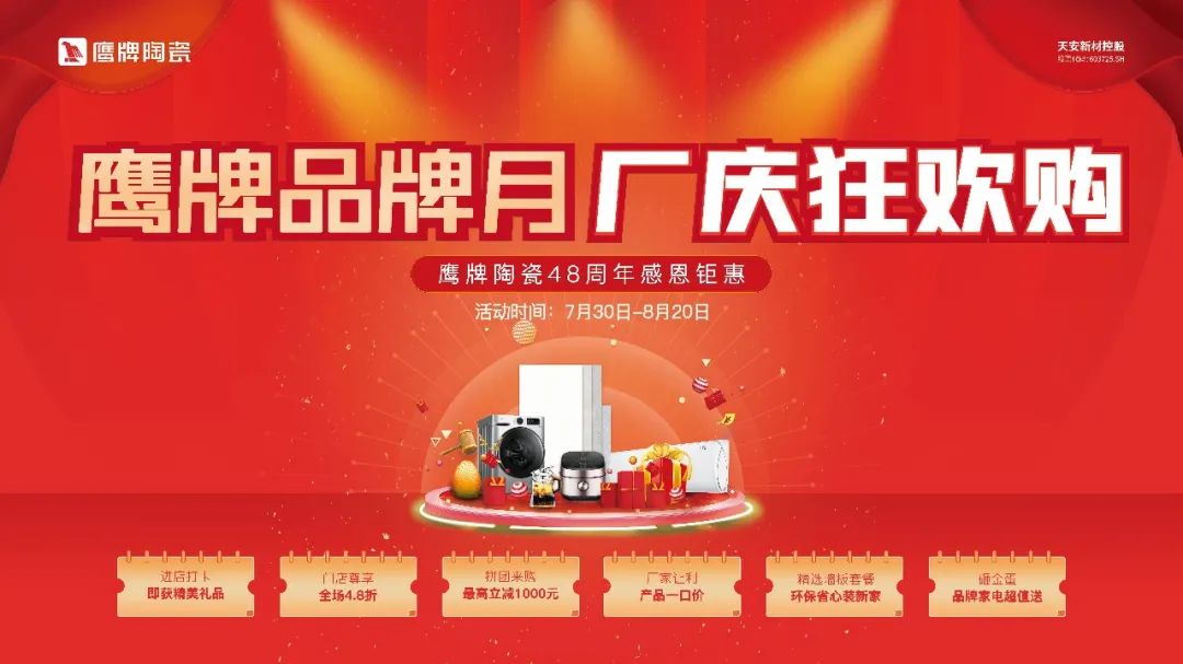 鷹牌品牌月，廠慶狂歡購｜鷹牌陶瓷48周年感恩鉅惠活動火熱開啟！(圖3)